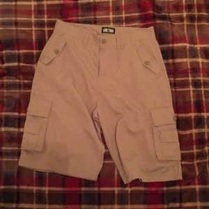 Tan cargo shorts